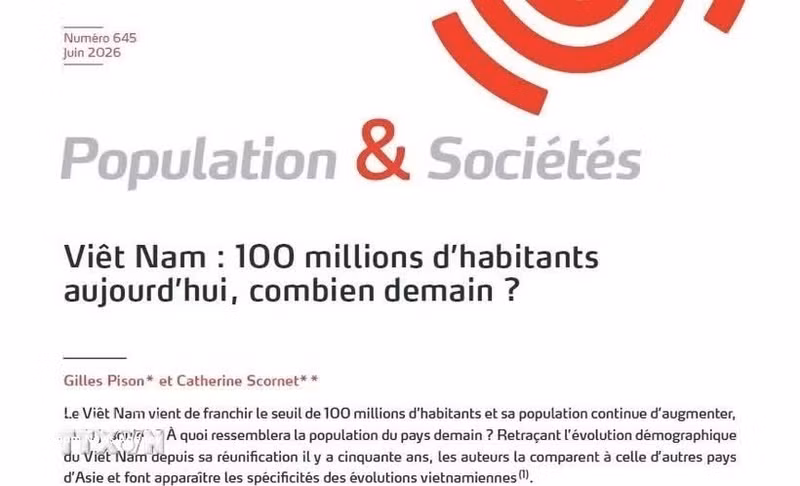 在2026年6月刊的《人口与社会》（Population & Sociétés）杂志上的报告。（屏幕截图）