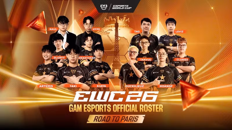 GAM Esports将代表越南参加2026年电子竞技世界杯。（图片来源：越南电子竞技娱乐协会）