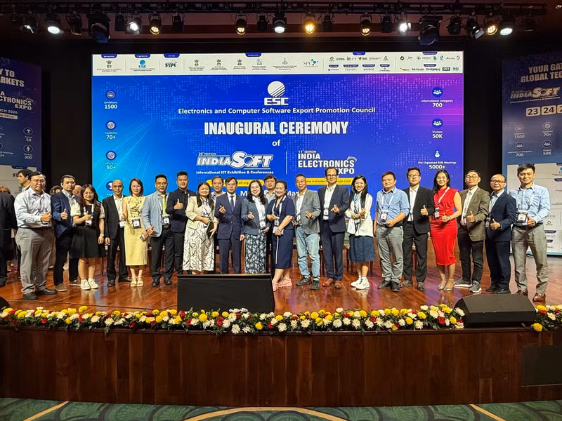2026年IndiaSoft Expo博览会在新德里国际会议展览中心（Bharat Mandapam）举行。（图片来源：VGP）