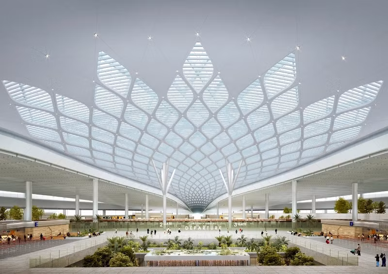 龙城国际机场里面配景图。