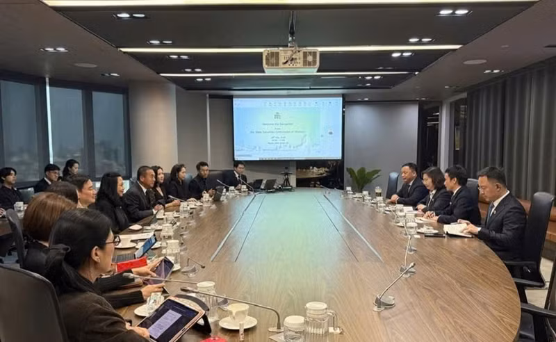 会见现场。（图片来源：越南国家证券委员会）