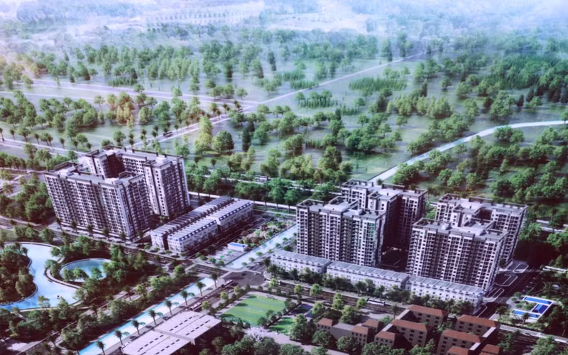 兴安省保障性住房项目的整体效果图。（图片来源：越通社）