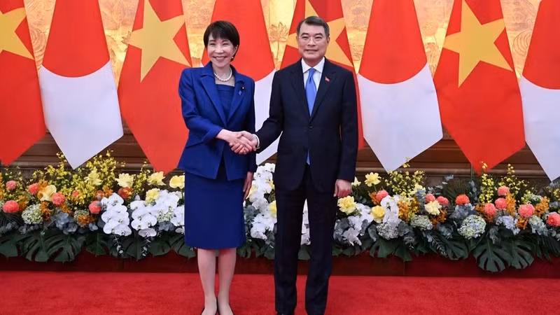 越南政府总理黎明兴与日本首相高市早苗。