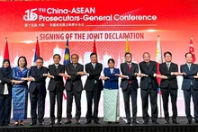 越南代表团出席第十五届中国-东盟成员国总检察长会议。