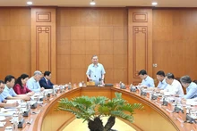 苏林总书记与政府党委常务委员会就《土地法（修正案）》及相关法律进行工作讨论。