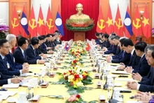 会谈场景。（登科 摄）