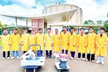 机器人在大叻核反应堆进行测试。（进孝 摄）