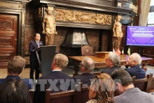 海防市委书记黎进珠发表讲话。（图片来源：越通社）