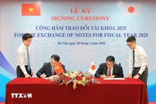 越日签署三项绿色转型ODA贷款换文。（图片来源：越通社）