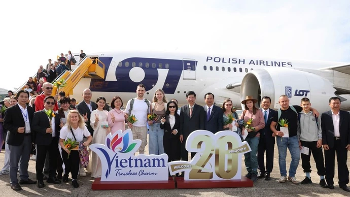 2025年，越南迎来第2000万位国际游客。（图片来源：TITC）