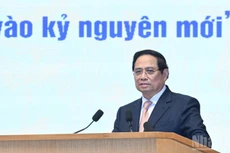 范明正总理在会上发表讲话。（本报记者 陈海摄）