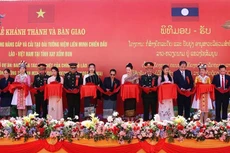 老越战斗联盟纪念碑建设升级改造项目落成暨移交仪式。