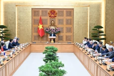 范明正总理会见美国—东盟商务理事会企业代表团。（陈海 摄）