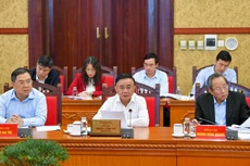 越共中央书记处常务书记主持核查越共十四大组织服务工作的会议。