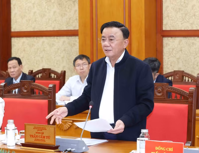 越共中央政治局委员、中央书记处常务书记陈锦秀。（图片来源：越通社）