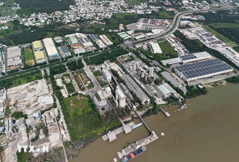越南东南部地区工业园区。