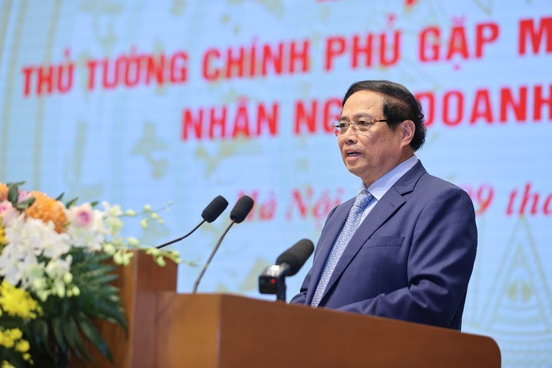 政府总理范明正发言。（图片来源：越通社）