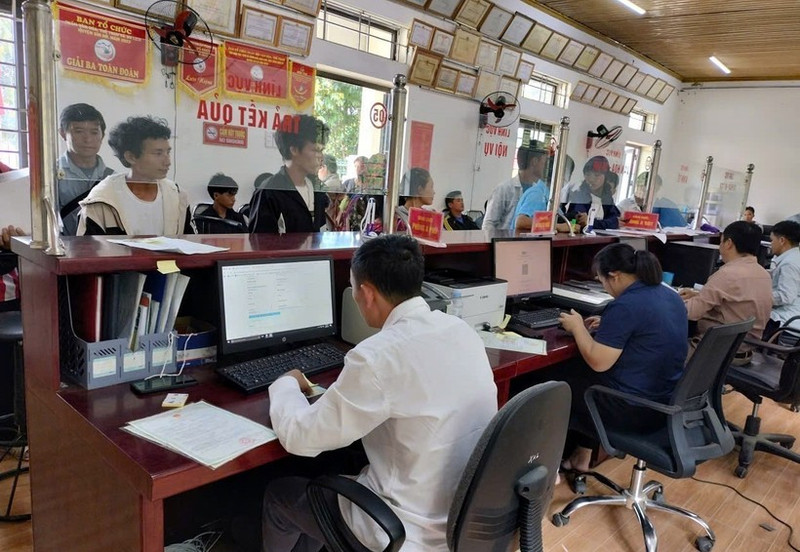 附图：莱州省大新仔（Tủa Sín Chải）乡公共行政中心。