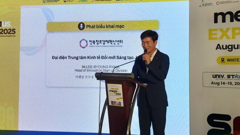 胡志明市科技局局长林廷胜在发布会上发表讲话。 mega.jpg