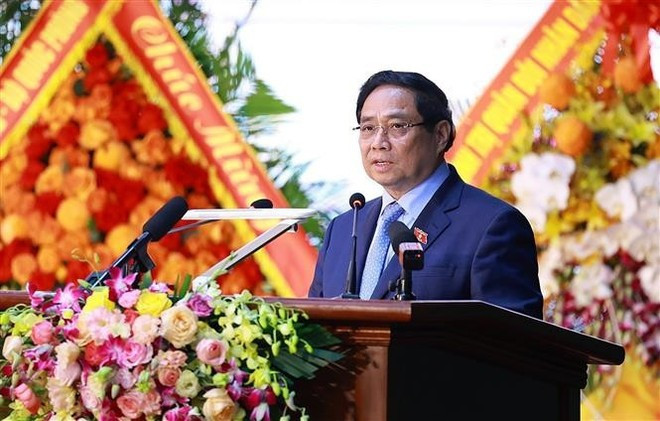 范明正总理发表讲话。(图片来源:越通社) thutuong3.jpg