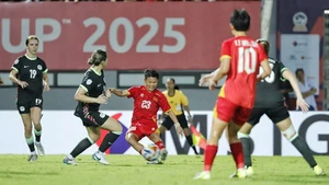 越南女足唯一进球由碧翠在第88分钟打入。（图片来源：VFF）