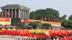 阅兵游行国家级总彩排在河内巴亭广场举行 。玉欢 摄