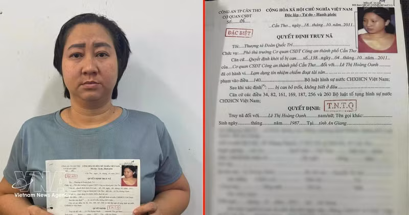 通缉犯黎氏黄莺。（图片来源：越通社）