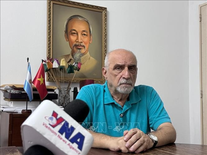 阿根廷共产党总书记豪尔赫·克雷内斯。（图片来源：越通社）