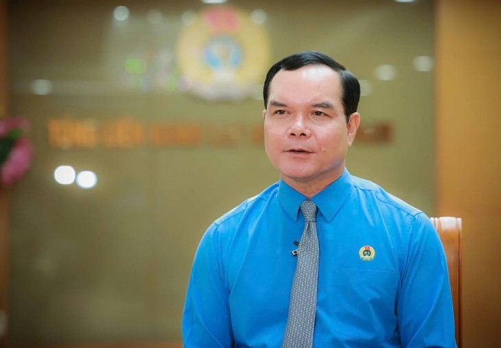 越南劳动总联合会党委书记、主席阮廷康。（图片来源：越通社）