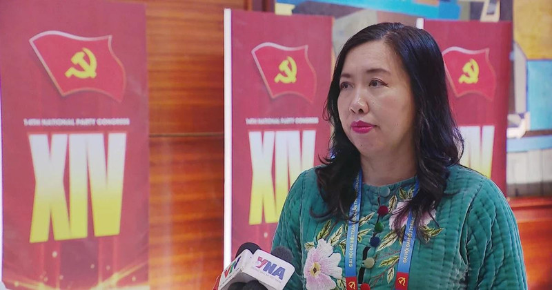 越南外交部副部长黎氏秋姮接受媒体记者采访。（图片来源：越通社）