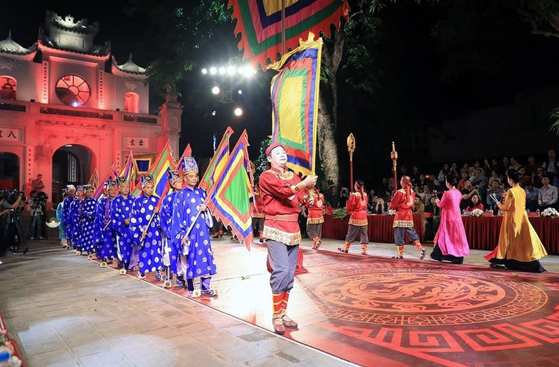 在真武观举行的“真武钟声”夜间旅游产品。（图片来源：新河内报）