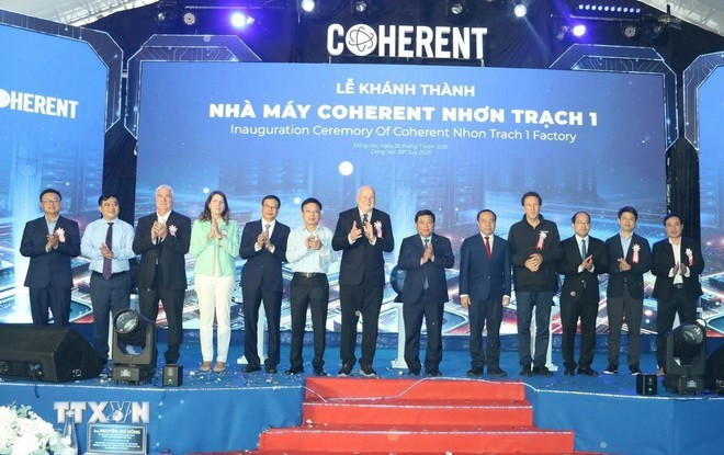Coherent越南工厂落成典礼。（图片来源：越通社）