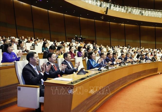 第十五届国会第十次会议现场。（图片来源：越通社）