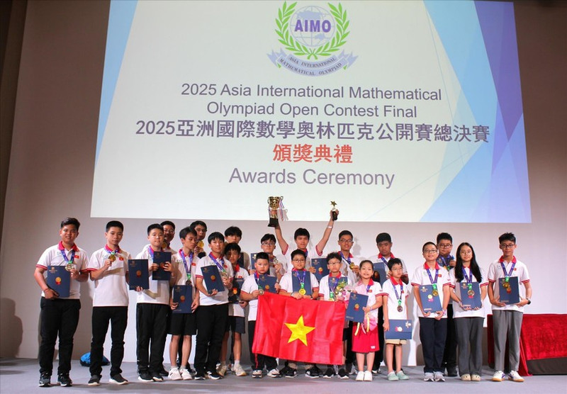 越南队全部22名学生均获奖。（图片来源：越通社）