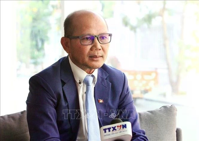 柬埔寨皇家科学院国际关系研究所亚非中东司代司长乌奇·莱昂。（图片来源：越通社）