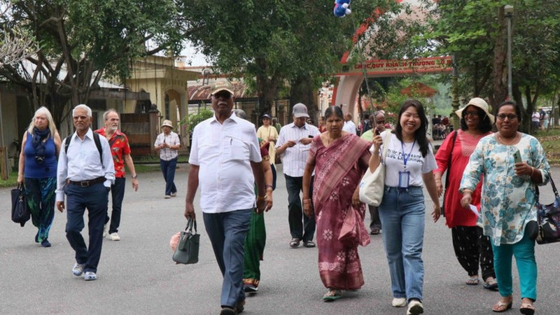 赴越南旅游的印度游客。（图片来源：越通社）