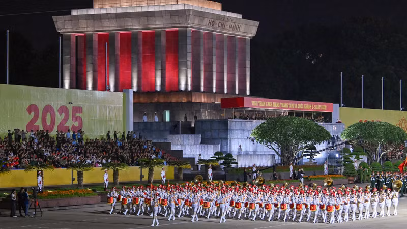 军乐仪仗方队。