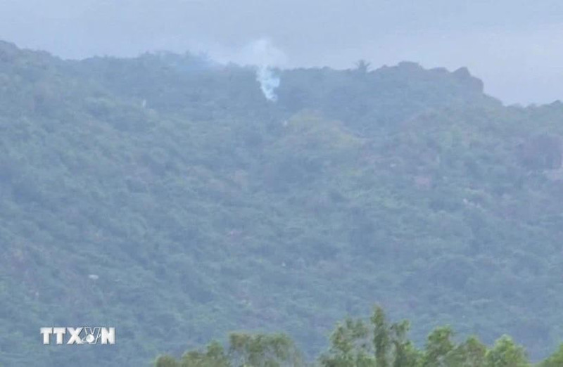 得乐省发生的一起军机坠毁事故。（图片来源：越通社）