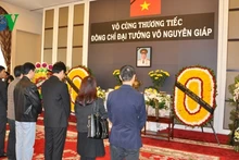 许多人民前往吊唁武元甲大将。 (Photo: 图片来源：VOV)