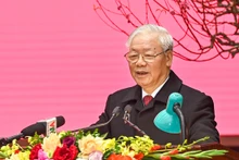 阮富仲总书记讲话。（武维灵 摄）
