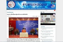 老挝国家通讯社网站屏幕截图。