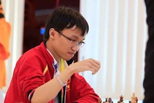 越南棋手阮玉长山在比赛中。（图片来源：越南快讯报网）