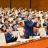 越共中央总书记、国家主席苏林以及各位党和国家领导人出席会议。（维灵 摄）