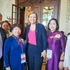 越南国会副主席阮氏青会见法国国民议会议长娅埃尔·布朗·皮韦。