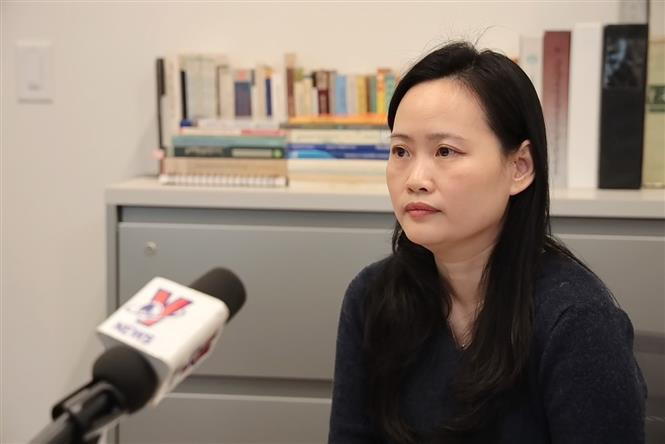 美国哥伦比亚大学东亚语言与文化系旗下越南语计划经理阮钟女士。（图片来源：越通社）