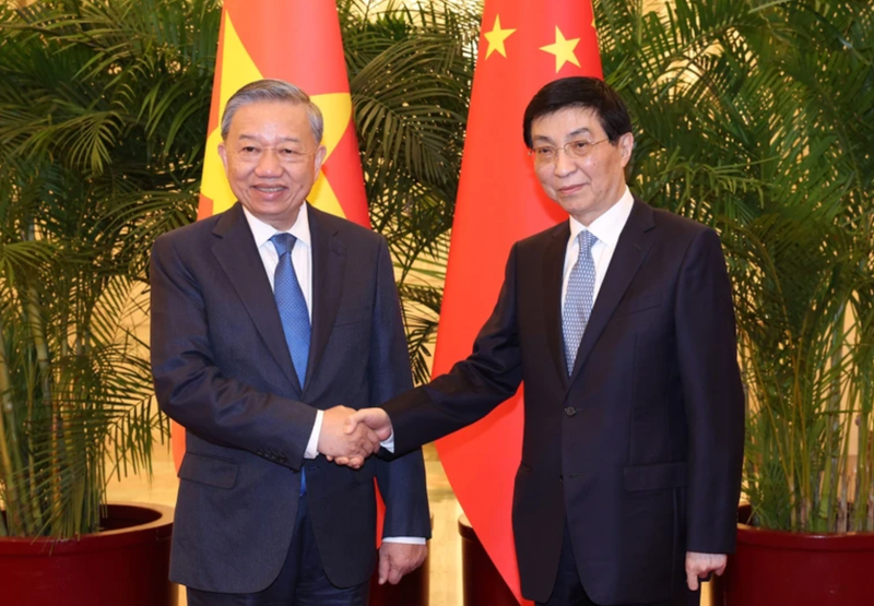 越共中央总书记、国家主席苏林会见中国全国政协主席王沪宁