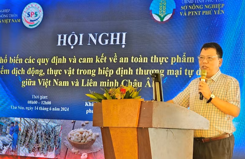 越南SPS办公室副主任吴春南在会议上发表讲话。（图片来源：越通社）