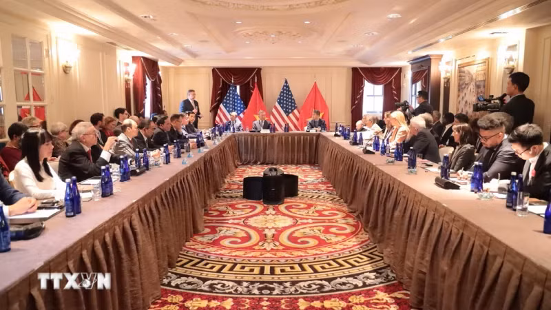 见面会场景。（图片来源：越通社）