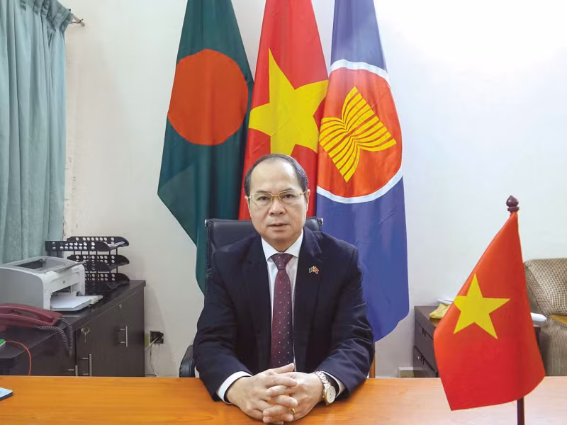 越南驻孟加拉国大使馆阮孟强。（图片来源：越通社）