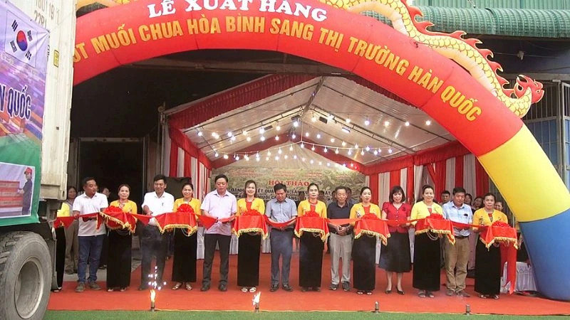 腌酸辣椒出口韩国首发仪式。